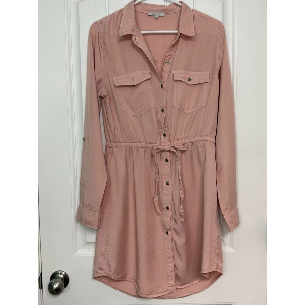 Love Tree Rose Tencel Utility Dress M Cottagecore Soft Girl Aesthetic